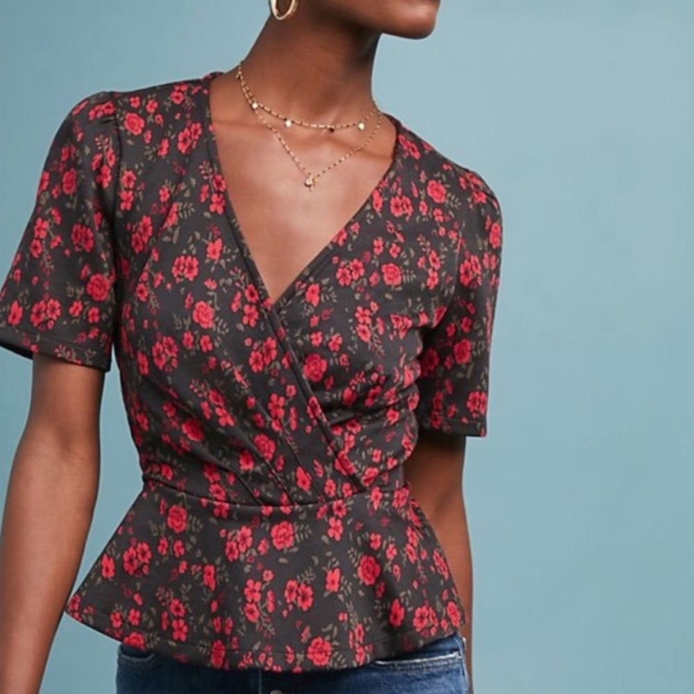 Anthropologie wrap blouse